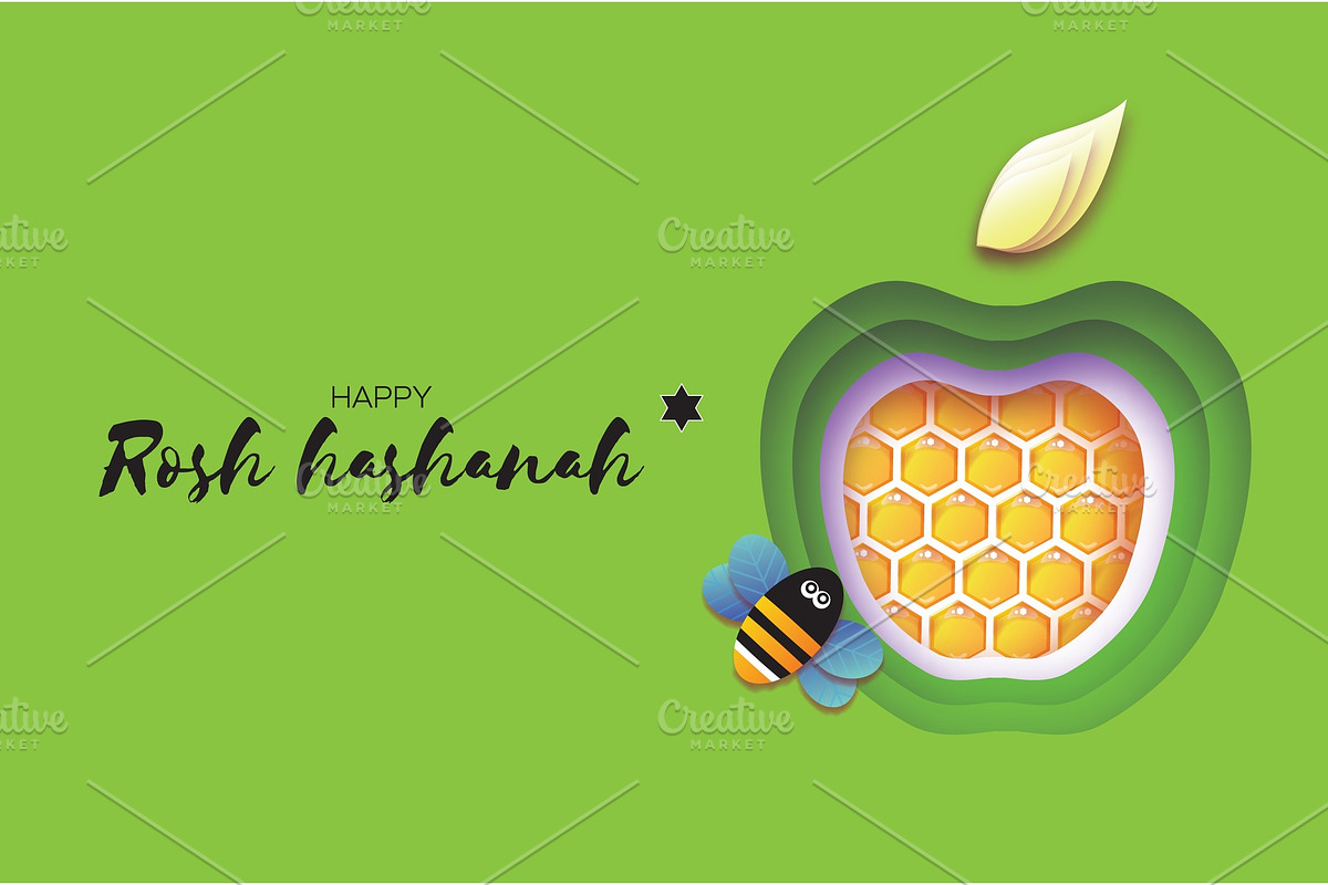 Jewish New Year, Rosh Hashanah in Illustrations - product preview 8