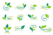 Bio, Ecology. Vector vegan sticker