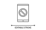 Smartphone with forbidden sign icon