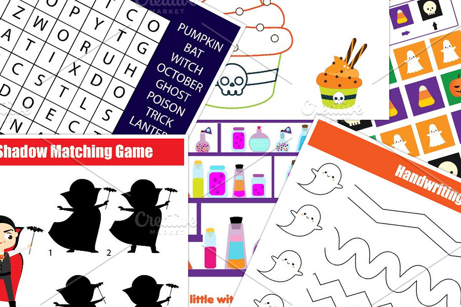 Halloween kids activities and games in Graphics - product preview 8