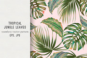 Tropical leaves floral pattern