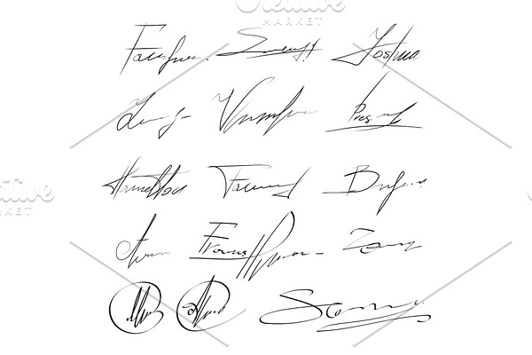hand signature. handwritten delivery