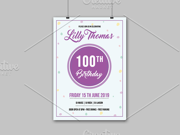 Birthday Party Flyer - V852 in Flyer Templates - product preview 3