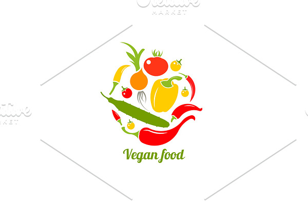 Icon of vegetables. Logo design