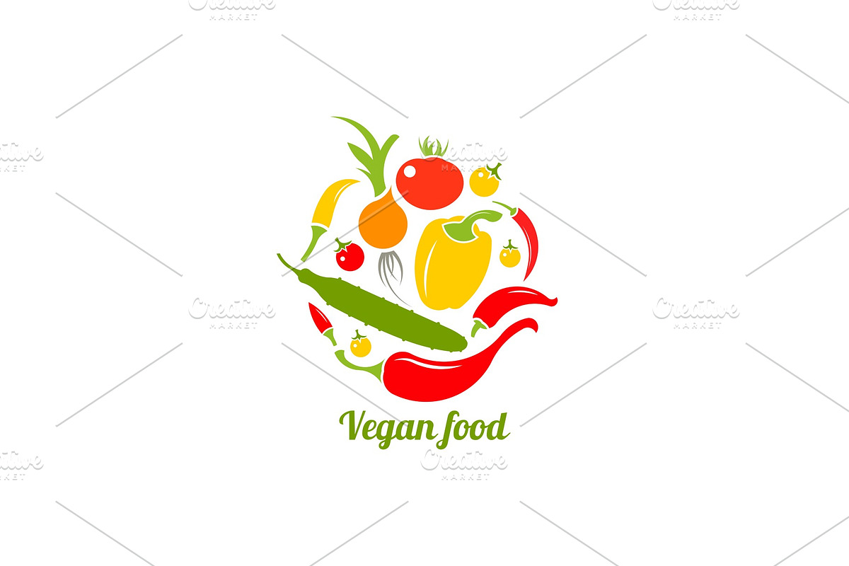 Icon of vegetables. Logo design in Illustrations - product preview 8