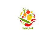 Icon of vegetables. Logo design