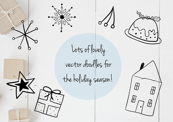 Cute Christmas Doodles in Illustrations - product preview 1