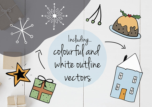 Cute Christmas Doodles in Illustrations - product preview 2
