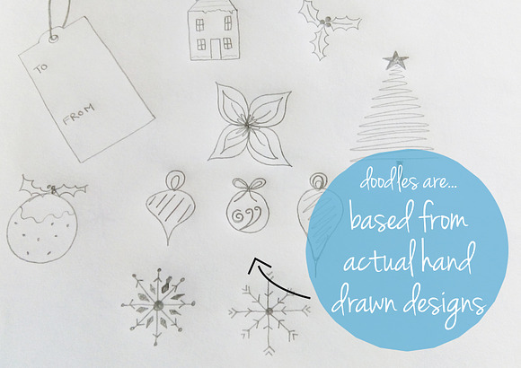 Cute Christmas Doodles in Illustrations - product preview 4