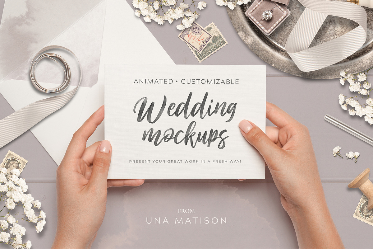 Animated Custom Wedding mockups in Print Mockups - product preview 8