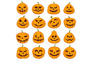 Pumpkin halloween faces