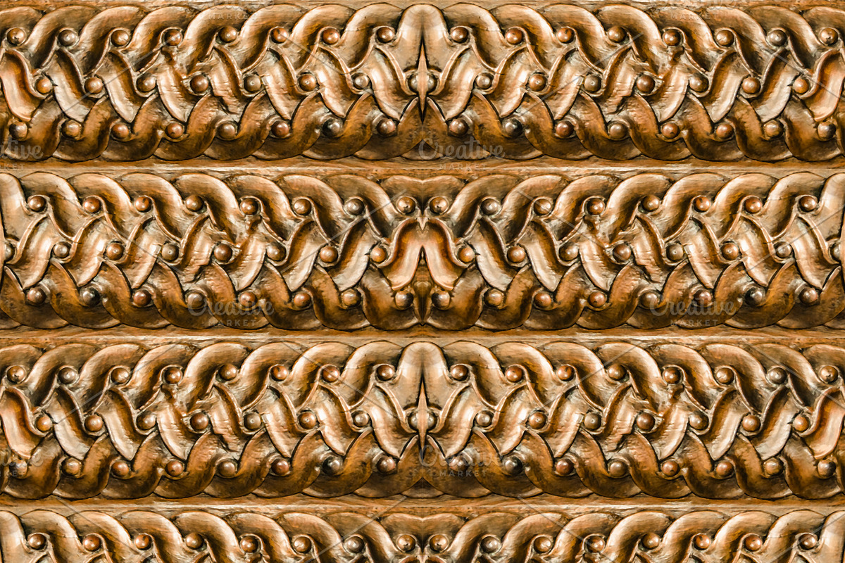 Striped Wooden Ornate  Seamless Patt in Patterns - product preview 8