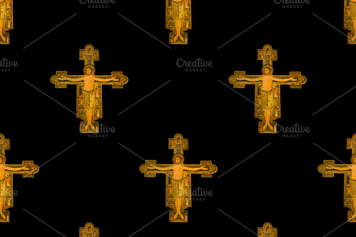 Medieval Style Jesus Christ Seamless in Patterns - product preview 8