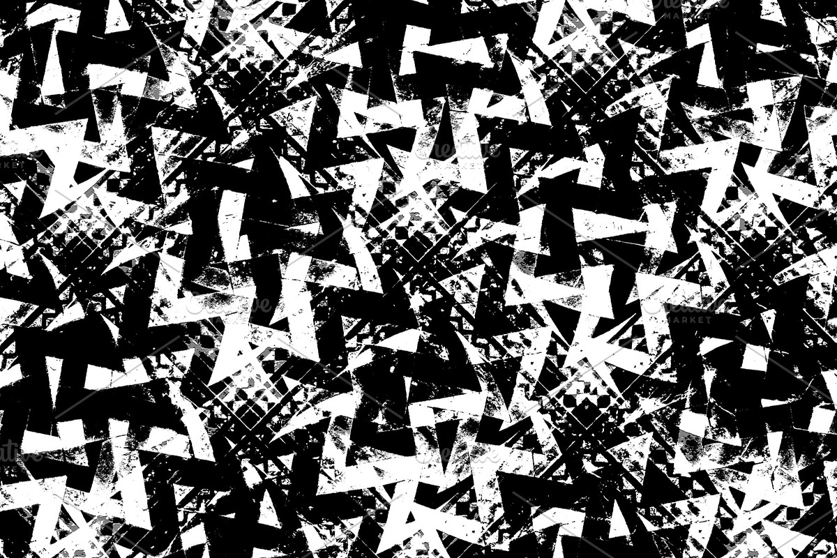 Black and White Abstract Grunge Patt in Patterns - product preview 8