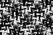 Black and White Abstract Grunge Patt