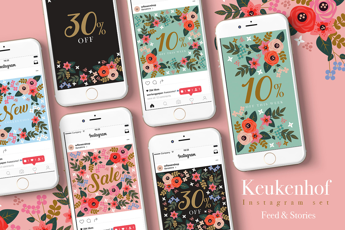 Keukenhof Instagram Set in Instagram Templates - product preview 8