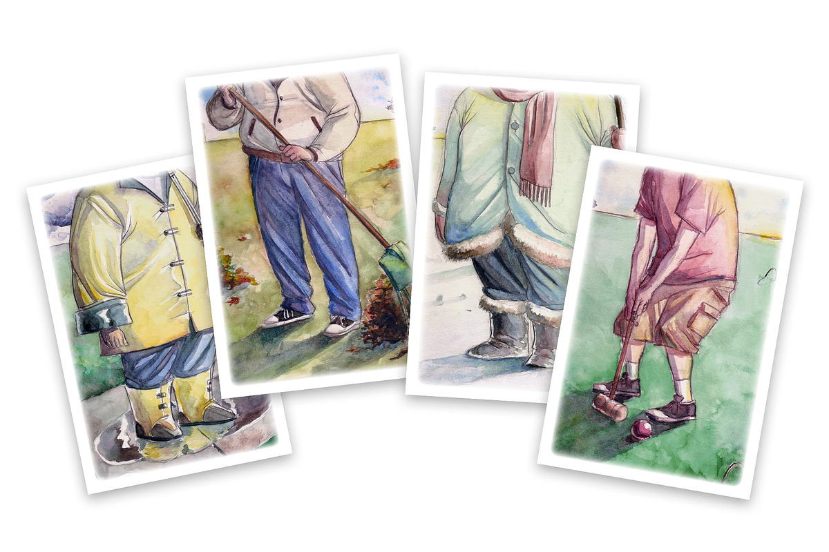 Seasons - 4"x6" digital print files in Illustrations - product preview 8
