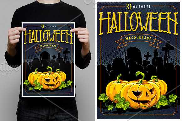 Halloween Retro Designs in Illustrations - product preview 7