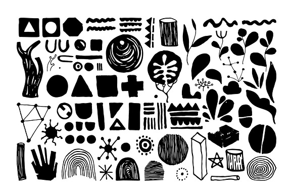 300+ Hand Drawn Shapes, Posters, Pat in Objects - product preview 2