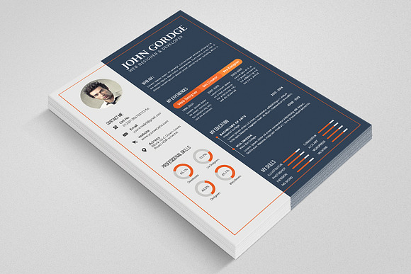 CV Resume Word Template in Resume Templates - product preview 1