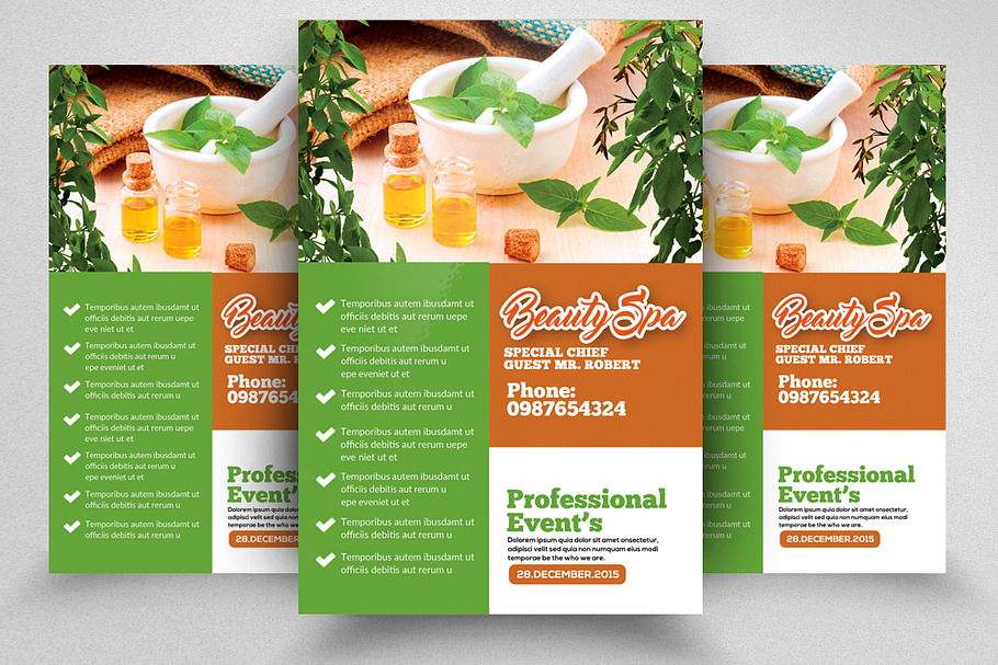 Spa Beauty Treatment Flyer Template in Flyer Templates - product preview 8