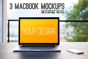 3 MacBook MockUps
