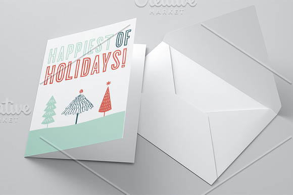 Merry Holiday Cards (3 Printable) in Illustrations - product preview 2