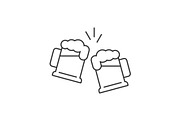 Toasting beer glasses