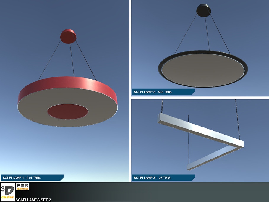 Sci-Fi Lamps Set 2 in Furniture - product preview 3