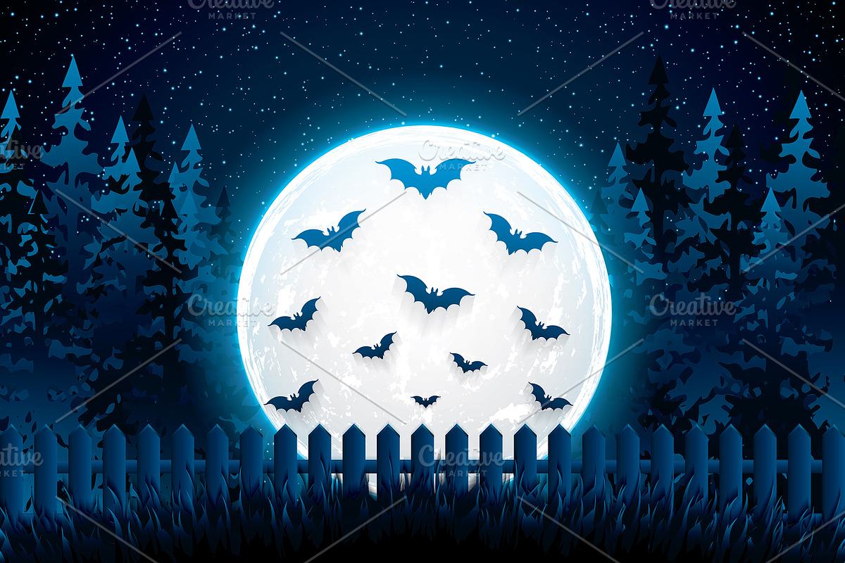 Halloween night background in Illustrations - product preview 8