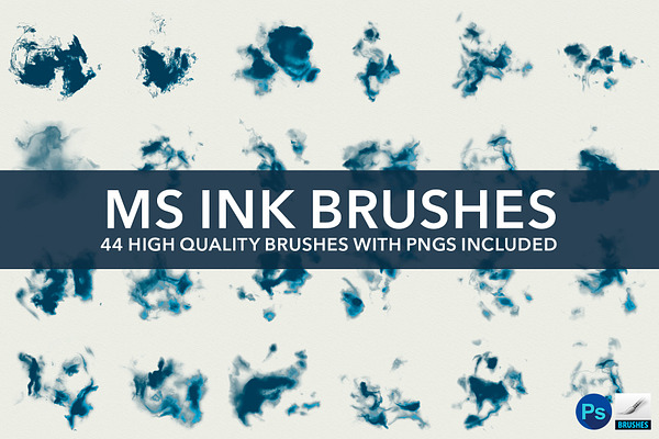 44 Ink Brushes for Photoshop