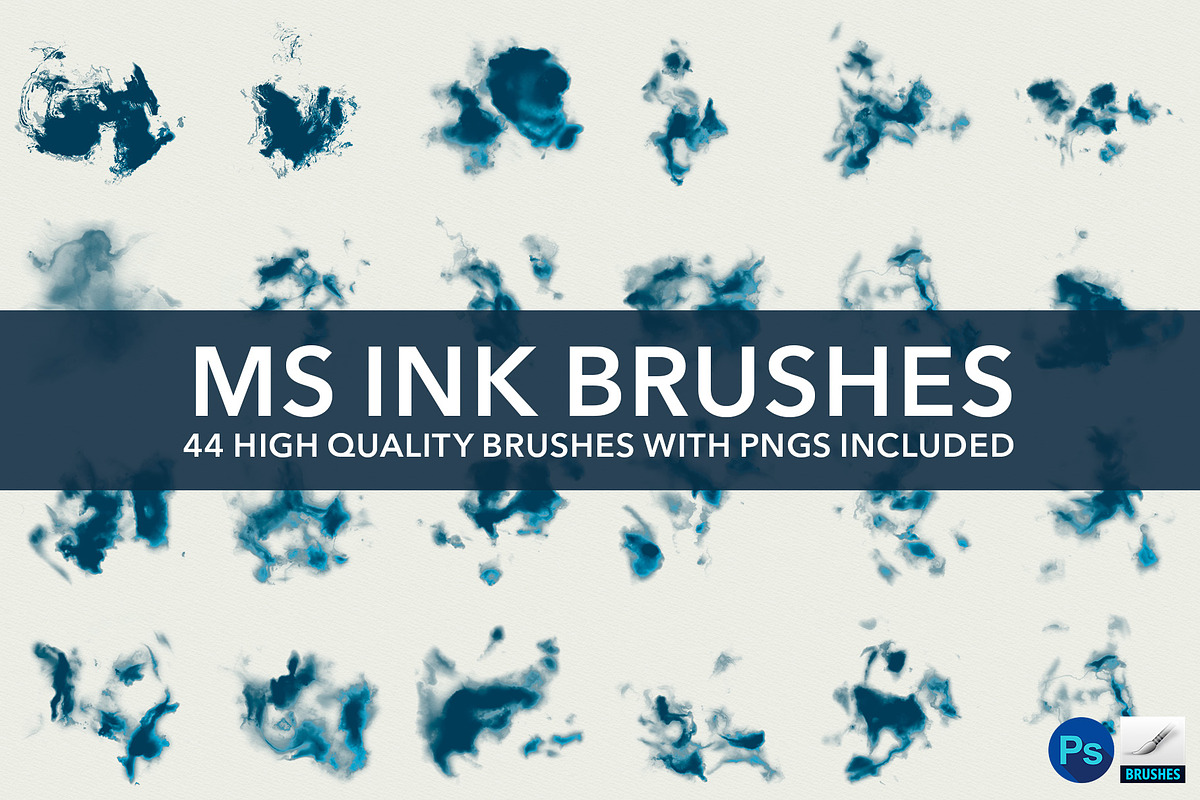44 Ink Brushes for Photoshop in Add-Ons - product preview 8