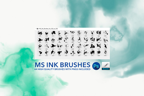 44 Ink Brushes for Photoshop in Add-Ons - product preview 6