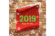 Happy New Year 2019 Greeting card