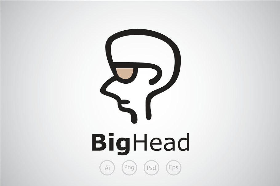 Big Head Guy Logo Template in Logo Templates - product preview 8