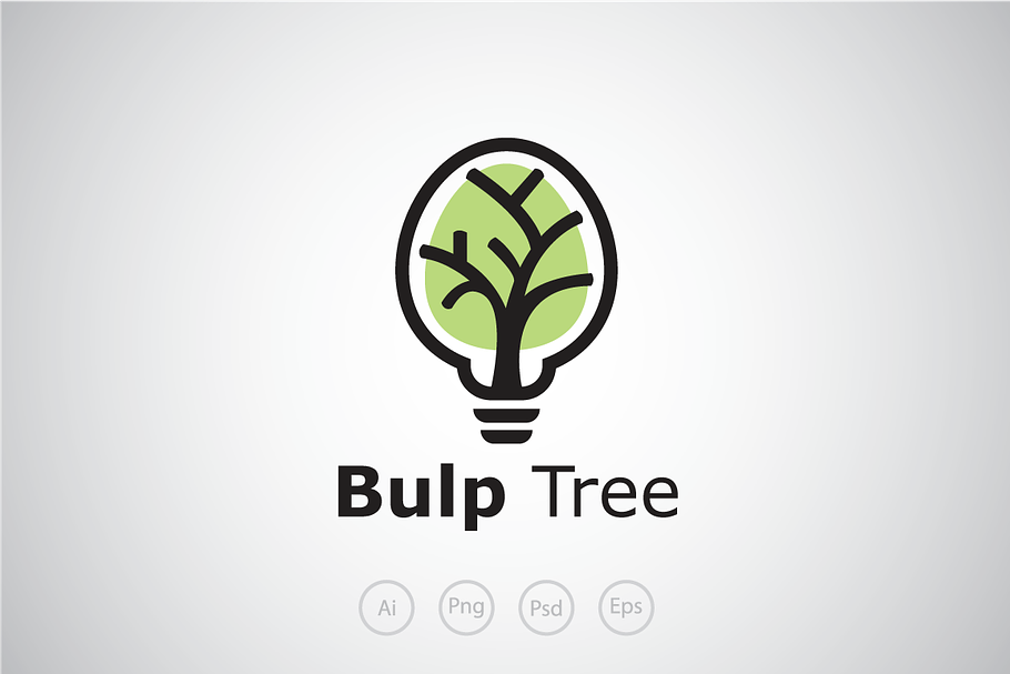 Bulp Tree Logo Template in Logo Templates - product preview 8