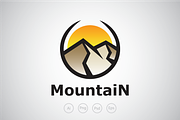 Mountain GLobe Logo Template