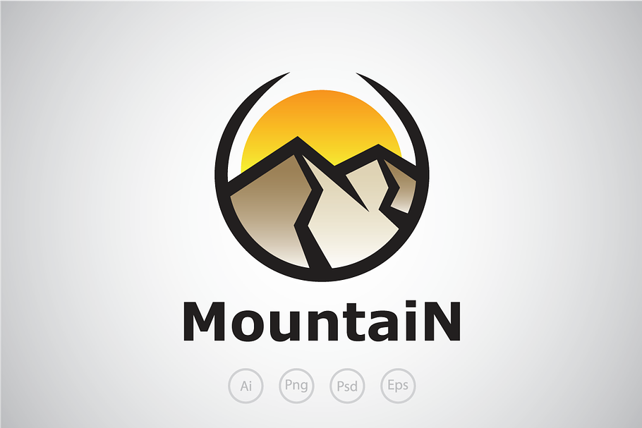Mountain GLobe Logo Template in Logo Templates - product preview 8