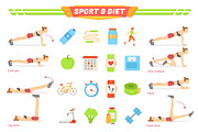 Sport and Diet Exercises Poster