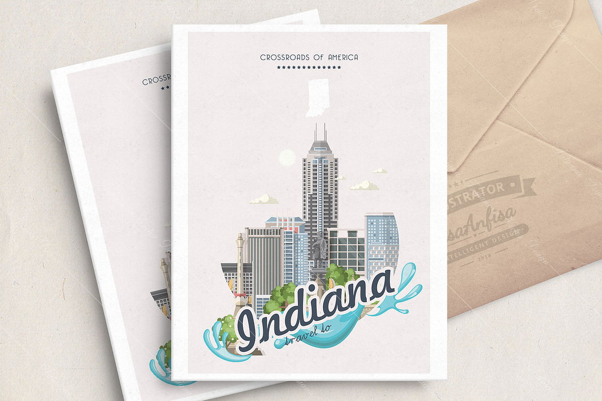 Indiana state United States America in Illustrations - product preview 8