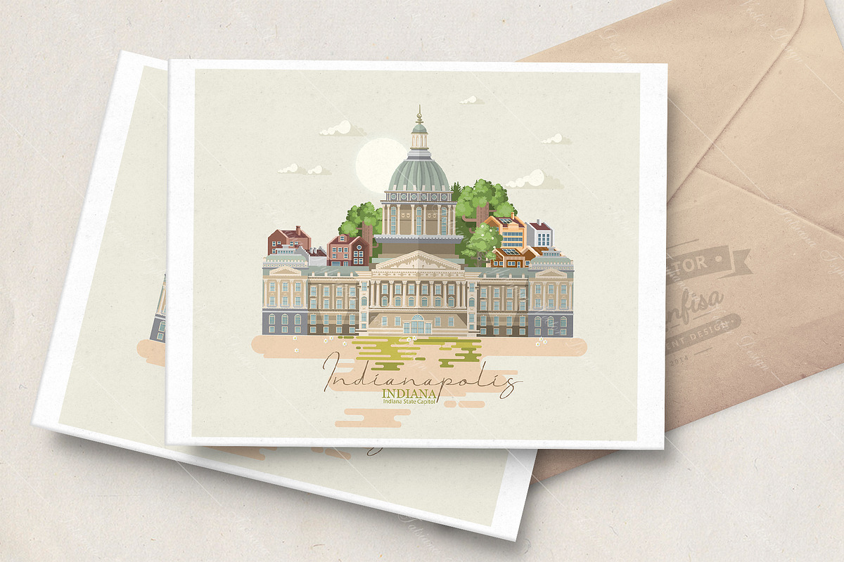 Indiana state United States America in Illustrations - product preview 8