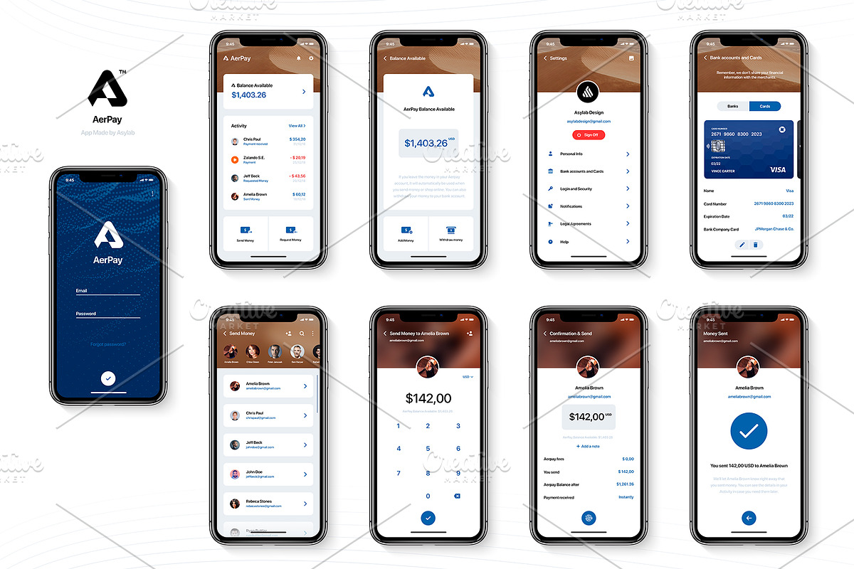 Aerpay App Little UI Kit - PSD in UI Kits and Libraries - product preview 8