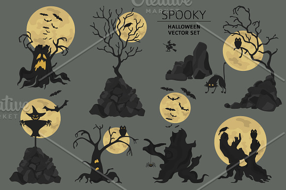 Halloween constructor+seamless in Illustrations - product preview 1