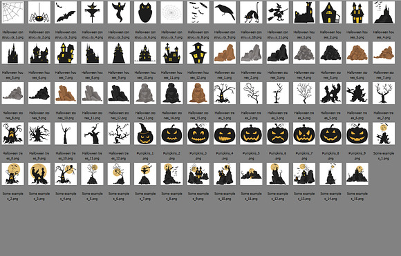 Halloween constructor+seamless in Illustrations - product preview 5