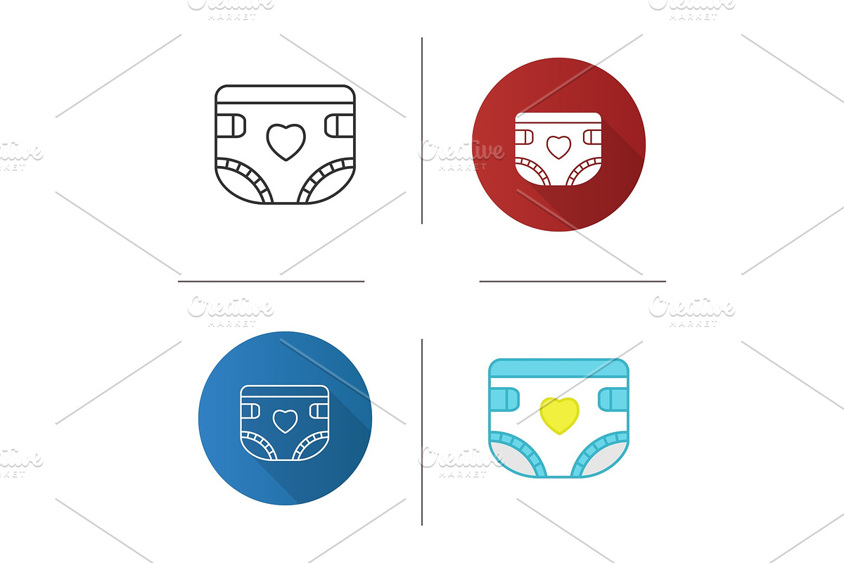 Baby diaper icon in Icons - product preview 8