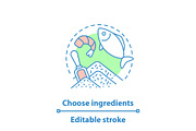 Choosing ingredients concept icon