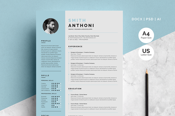 Clean Resume 2 Pages