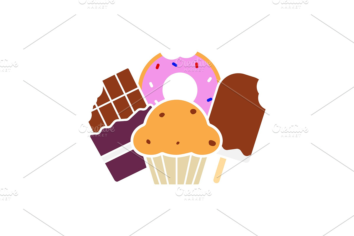 Sweets glyph color icon in Icons - product preview 8