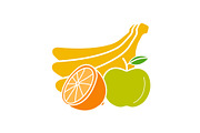 Fruits glyph color icon