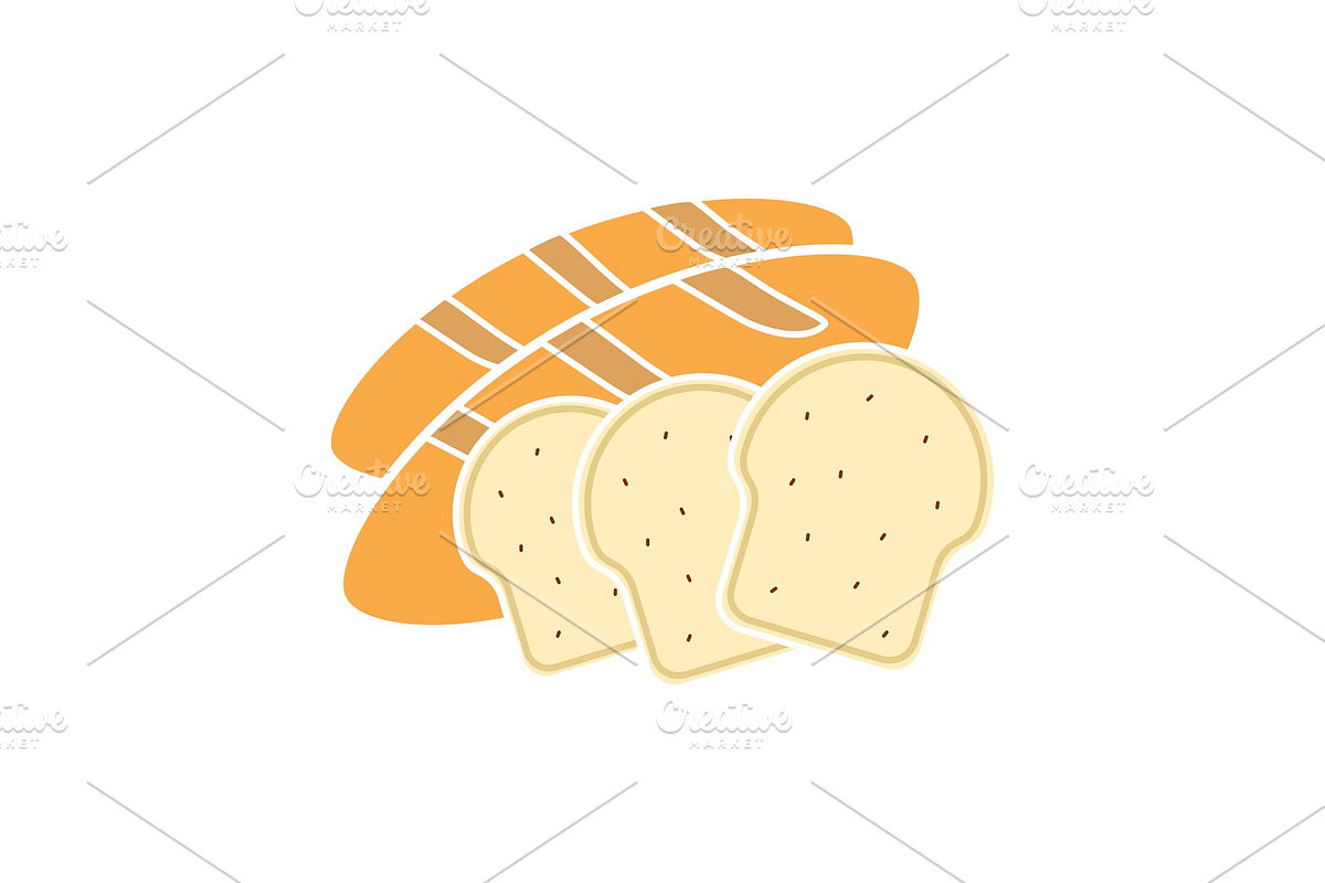 Bread glyph color icon in Icons - product preview 8